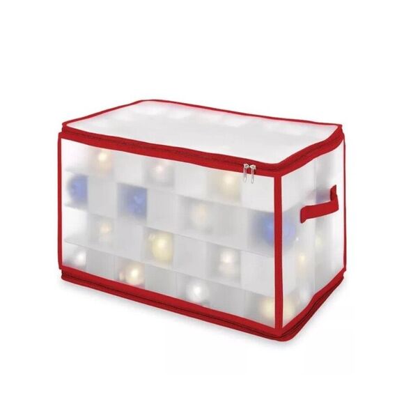 Whitmor Christmas Ornament Storage Organizer w Dividers Holds 112 Ornaments NIB‎ - Picture 1 of 8